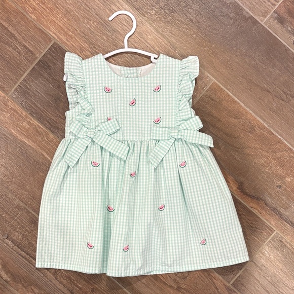 Starting Out Other - Starting Out Mint Gingham Dress with Watermelon Details